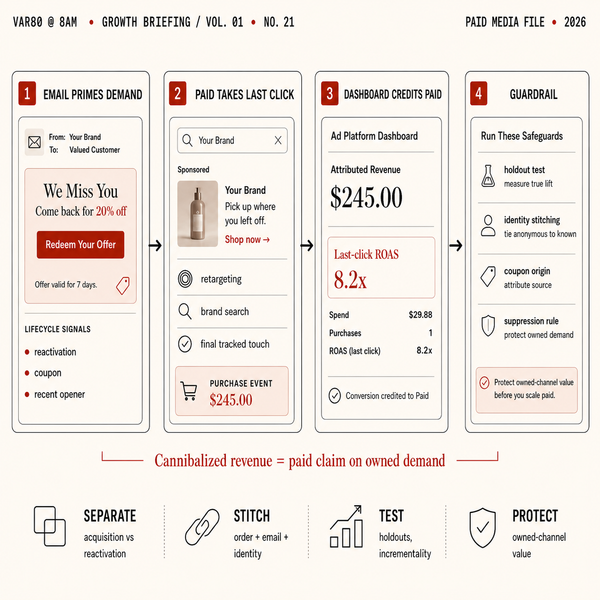 When Paid Media Steals Credit From Email : Why Last-Click Attribution Is Hiding Cannibalized Revenue