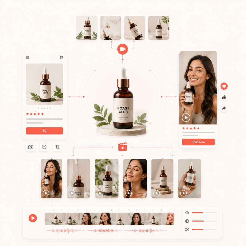 Product videos for PDPs and ads.